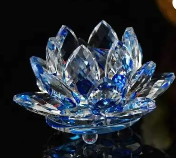 Blue_Clear_Feng_Shui_Crystal_Lotus_Flower_?_Positive_Energy_&_Good_Luck_(8_x_8_x_6.6_cm)