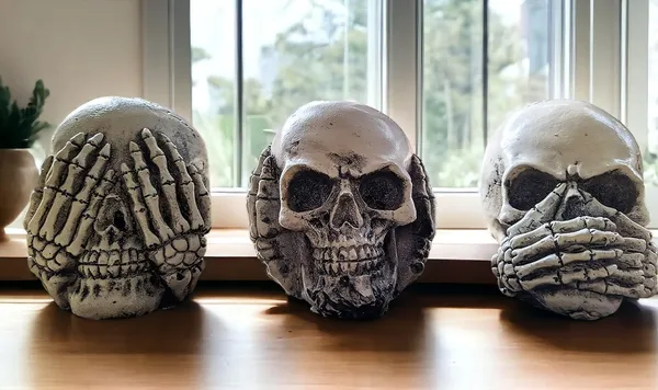 Three_Wise_Monkeys_White_Skull_Decor_Set_(Length_3_*Breadth_2_INCH_)