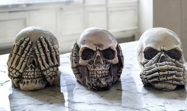 Three_Wise_Monkeys_White_Skull_Decor_Set_(Length_3_*Breadth_2_INCH_)