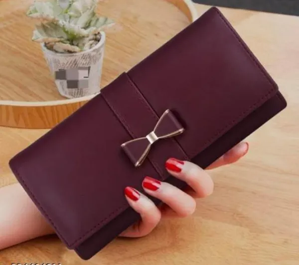 Women's_Maroon_Synthetic_Hand_Wallet_Clutch_with_5_Card_Pocket