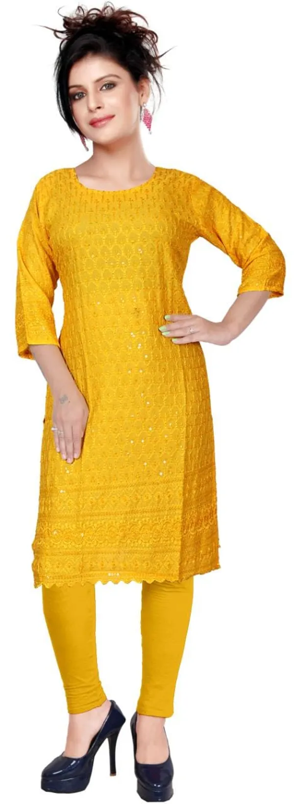 Yellow_Premium_Quality_Stylish_Kurti_For_Women