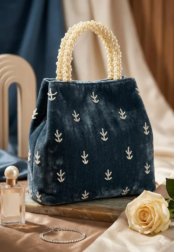 Handwrok_Embroider_designer_vintage-inspired_handbag_featuring_striking_contrast_and_intricate_detailing