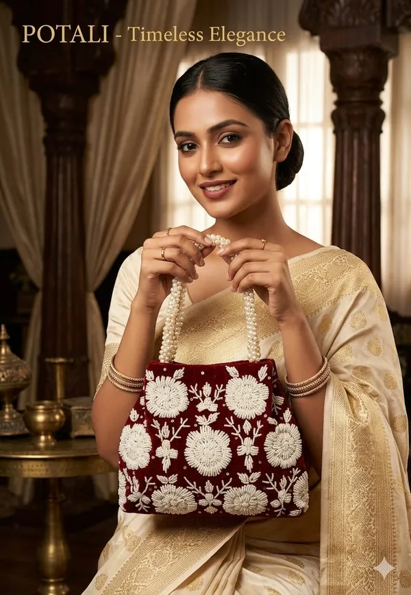 Handwrok_Embroider_designer_vintage-inspired_handbag_featuring_striking_contrast_and_intricate_detailing
