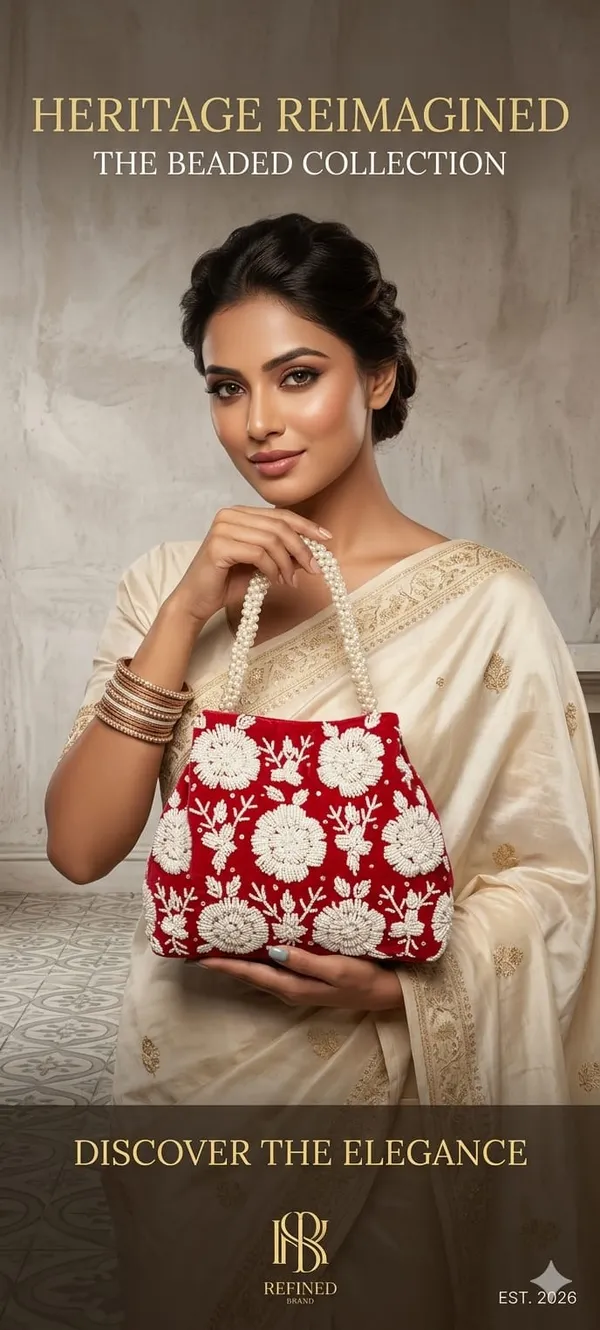 Handwrok_Embroider_designer_vintage-inspired_handbag_featuring_striking_contrast_and_intricate_detailing