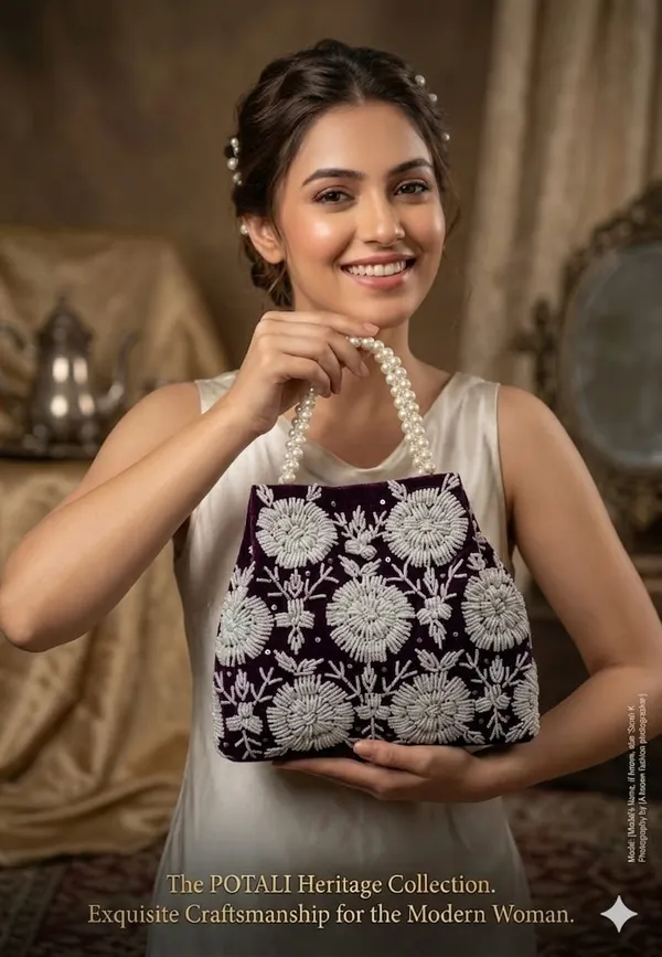 Handwrok_Embroider_designer_vintage-inspired_handbag_featuring_striking_contrast_and_intricate_detailing