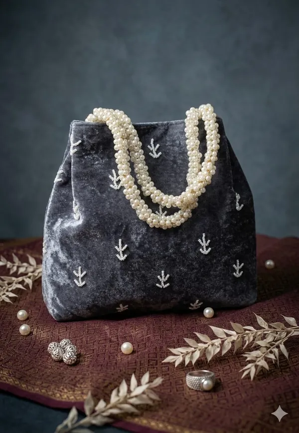 Handwrok_Embroider_designer_vintage-inspired_handbag_featuring_striking_contrast_and_intricate_detailing