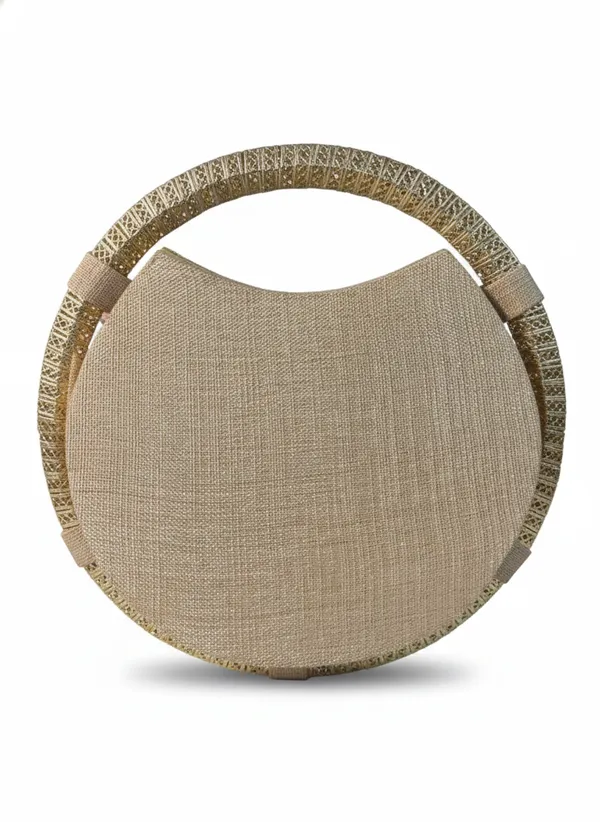 Round_Floral_Embroidered_Clutch,_Beaded_Lace_Trim_For_Women