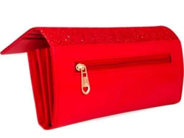 Women's_red_Hand_Synthetic_Wallet_Clutch_with_5_Card_Pocket