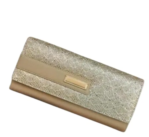 Gold_Leather_Handbag_Stylish_Clutch_Wallet_For_Women