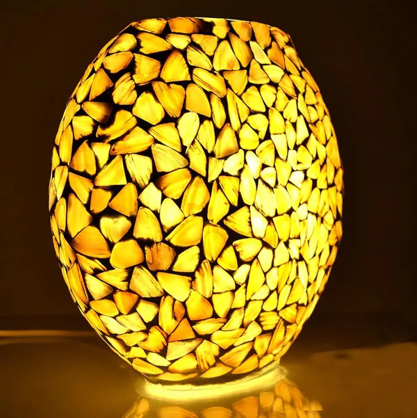 Yellow_Handicraft_Table_Lamp_For_Home_Decoration