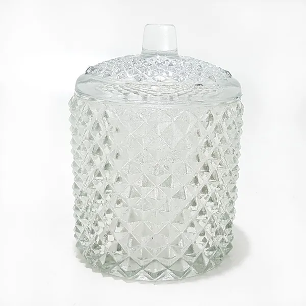 Clear_Diamond_Finish_Royal_Kitchen_Storage_Food_Jar_(Crystal_Cut)
