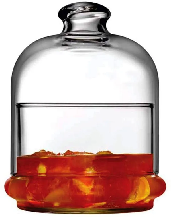 Clear_Glass_Food_Container_With_Dome_MiniTransparent_Food_Storage_Kitchen_Jar_(Container_With_Lid)_Small_(9.5X12Cm)_Pack_Of_1