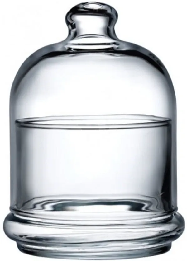 Clear_Glass_Food_Container_With_Dome_MiniTransparent_Food_Storage_Kitchen_Jar_(Container_With_Lid)_Small_(9.5X12Cm)_Pack_Of_1