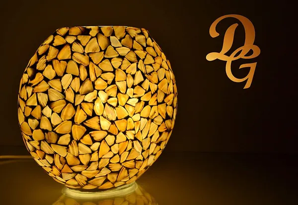 Yellow_Handicraft_Table_Lamp_For_Home_Decoration