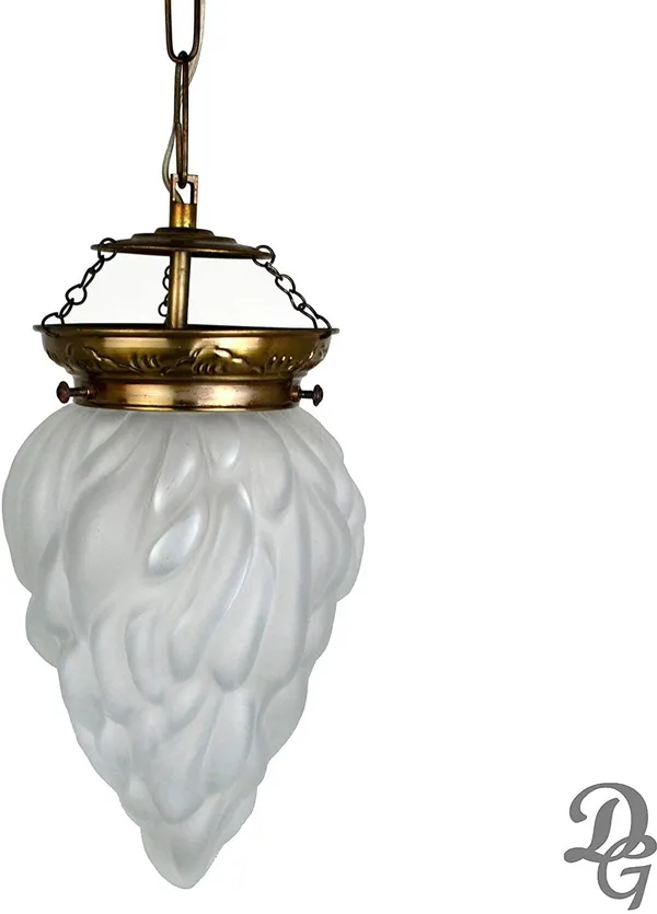 Off_White_Glass_Flame_Shaped_Frosted_Hanging_Lamp_(Big)