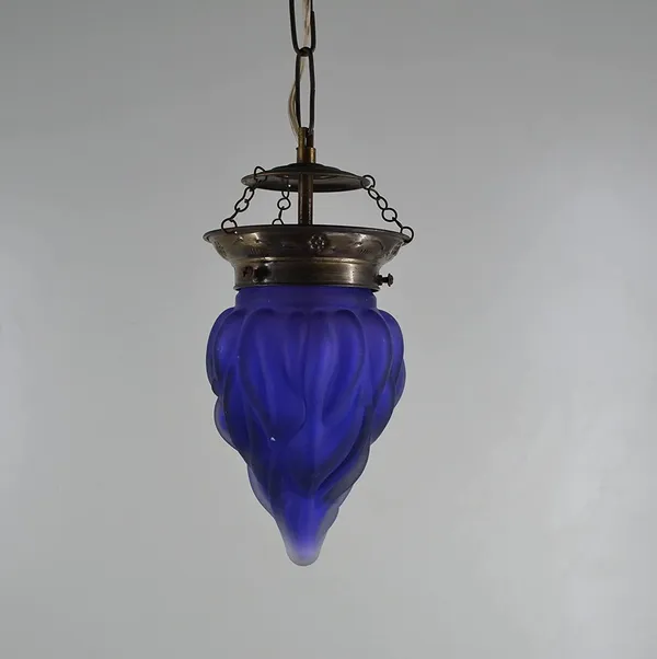 Purple_Flame_Shaped_Glass_Pendant_Frosted_Hanging_Lamp_(Small)