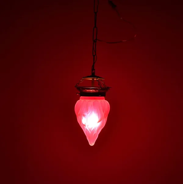 Red_Flame_Shaped_Glass_Pendant_Frosted_Hanging_Lamp_(Small)