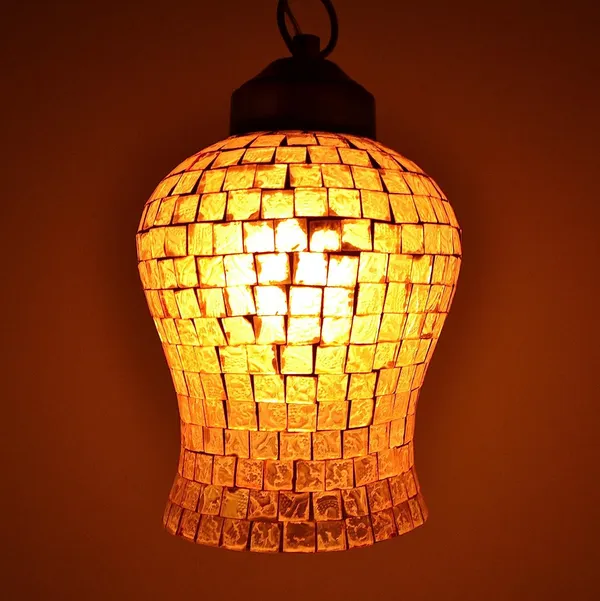 Beige_Made_In_India_Bell_Shaped_Glass_40_Watts_Pendant/Hanging_Turkish_Lamp