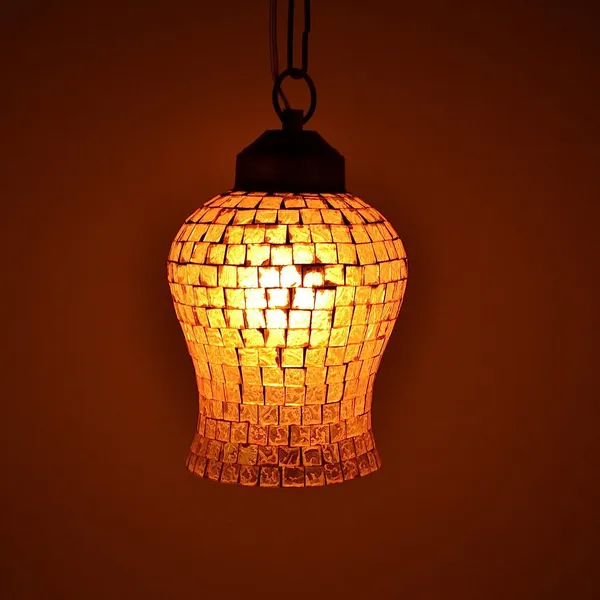 Beige_Made_In_India_Bell_Shaped_Glass_40_Watts_Pendant/Hanging_Turkish_Lamp