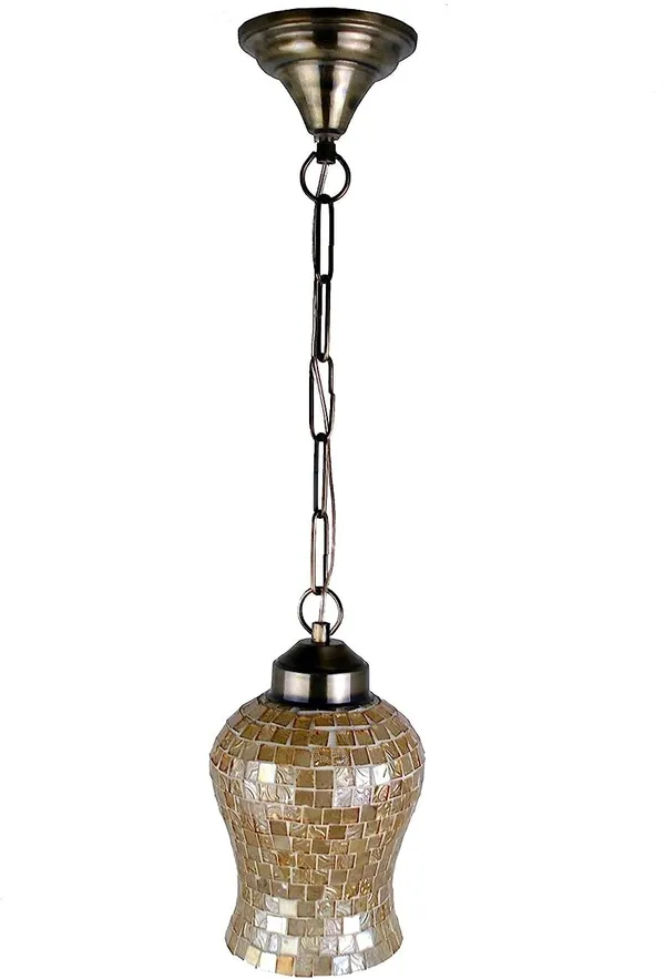 Beige_Made_In_India_Bell_Shaped_Glass_40_Watts_Pendant/Hanging_Turkish_Lamp
