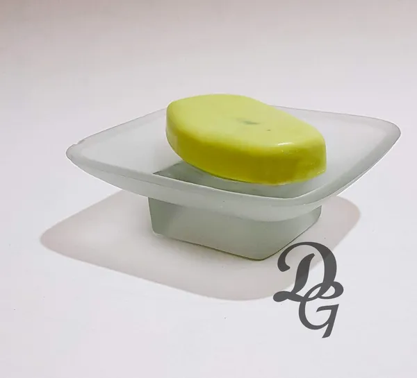 Frosted_India_Soap_Dish_For_Washroom_Or_Kitchen_Simply_Place_Where_Want_No_Need_To_Screw/Fitting_Made_By_Glass_(4.5_Inch)
