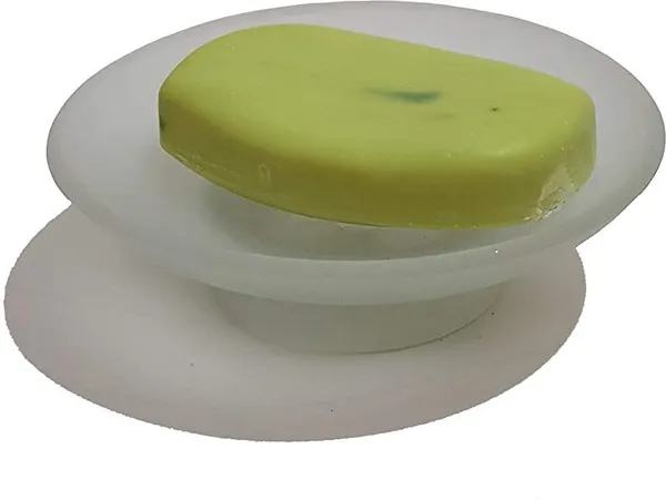 White_Soap_Dish_For_Washroom_Or_Kitchen_Simply_Place_Where_Want_No_Need_To_Screw/Fitting_Made_By_Glass