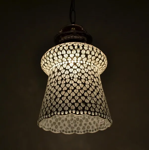 White_Mosaic_Hanging_Lamp_For_Home_Decoration_Turkish_Glass_Pendant_Light_(Design_K)