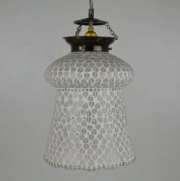 White_Mosaic_Hanging_Lamp_For_Home_Decoration_Turkish_Glass_Pendant_Light_(Design_K)