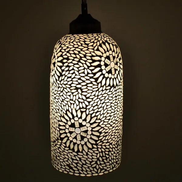 White_Mosaic_Hanging_Lamp_For_Home_Decoration_Turkish_Glass_Pendant_Light_(Design_M)