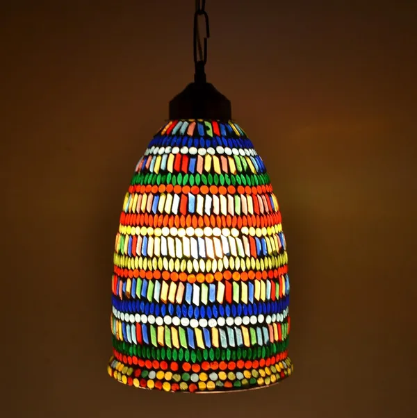 White_Mosaic_Hanging_Lamp_For_Home_Decoration_Turkish_Glass_Pendant_Light_(Design_N)