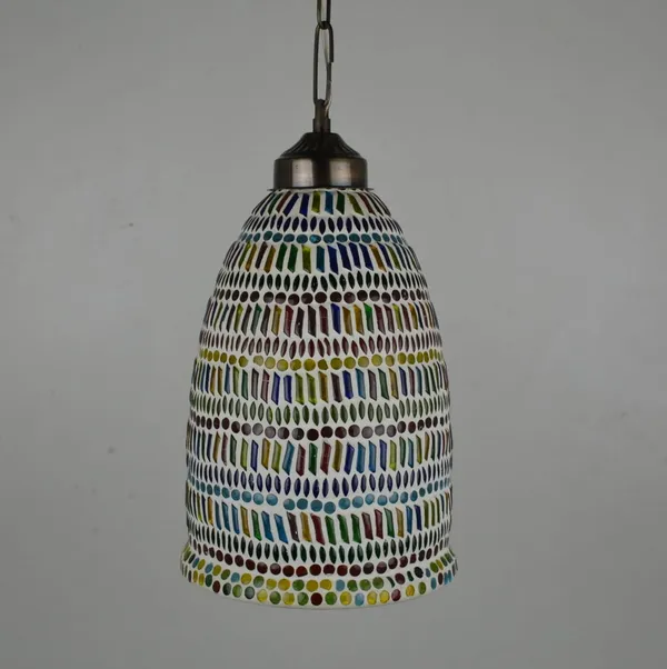 White_Mosaic_Hanging_Lamp_For_Home_Decoration_Turkish_Glass_Pendant_Light_(Design_N)