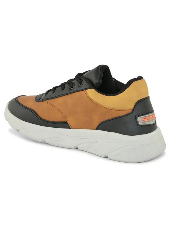 Black_Faux_Leather_Eva_Sole_Sneakers_For_Men