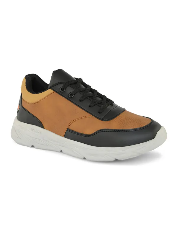 Black_Faux_Leather_Eva_Sole_Sneakers_For_Men