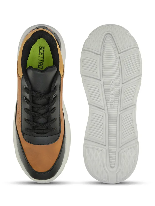 Black_Faux_Leather_Eva_Sole_Sneakers_For_Men