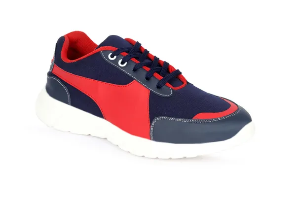 Navy_Faux_Leather_Eva_Sole_Sneakers_For_Men
