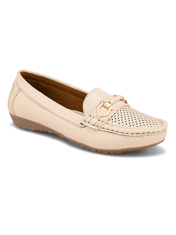 Cream_Faux_Leather_Eva_Sole_Loafers_For_Women