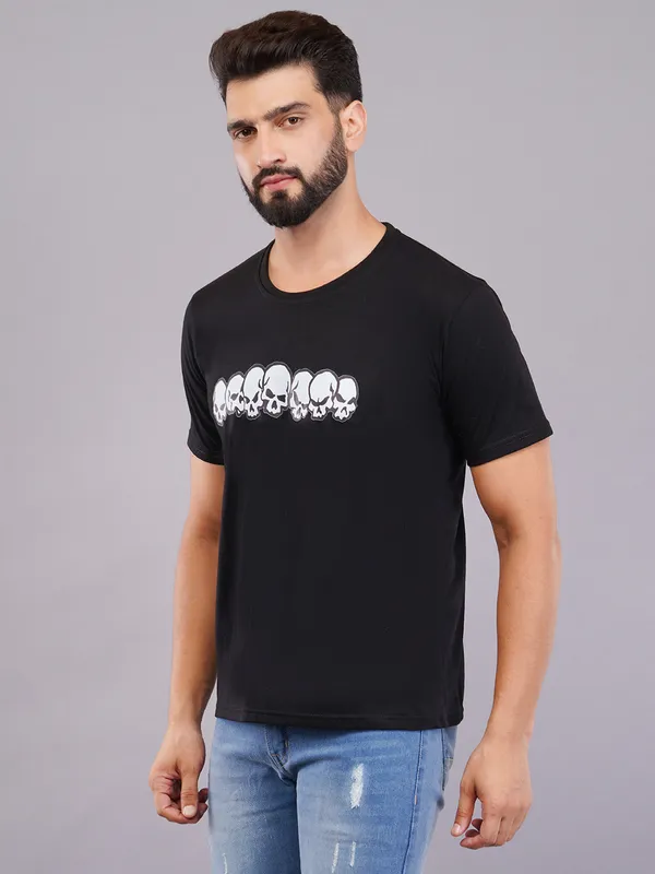 Black_Oversized_Skull_Printed_T-Shirt_For_Unisex