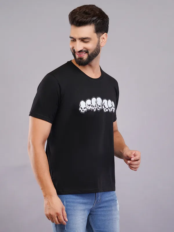 Black_Oversized_Skull_Printed_T-Shirt_For_Unisex