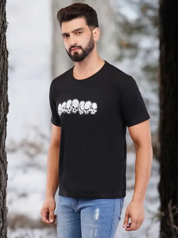 Black_Oversized_Skull_Printed_T-Shirt_For_Unisex