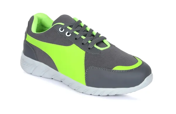 Grey_Faux_Leather_Eva_Sole_Sneakers_For_Men