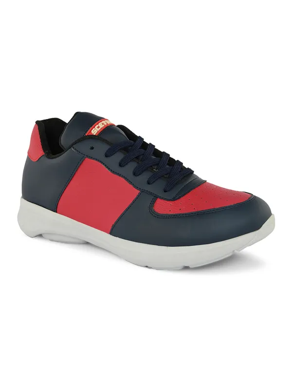 Navy_Faux_Leather_Eva_Sole_Sneakers_For_Men