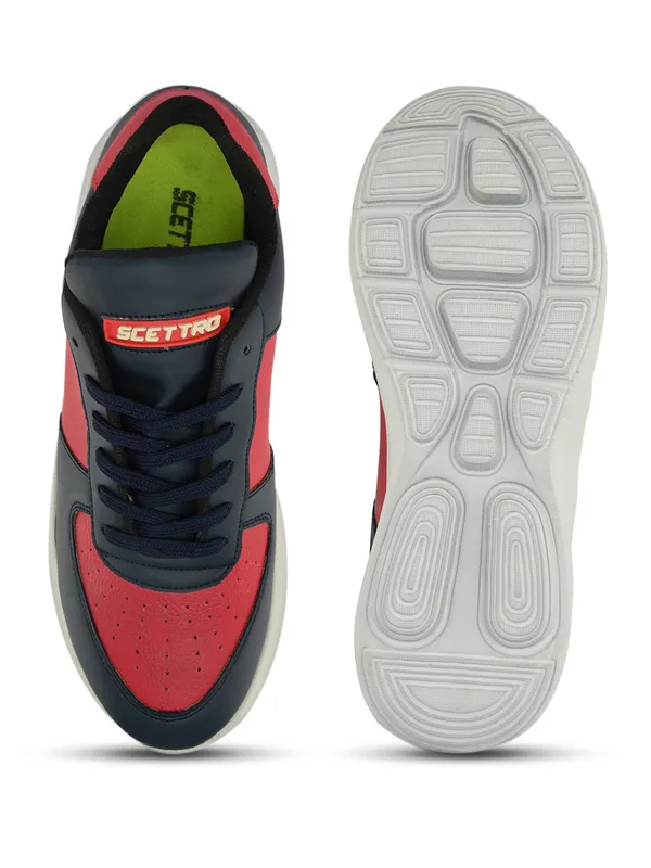 Navy_Faux_Leather_Eva_Sole_Sneakers_For_Men