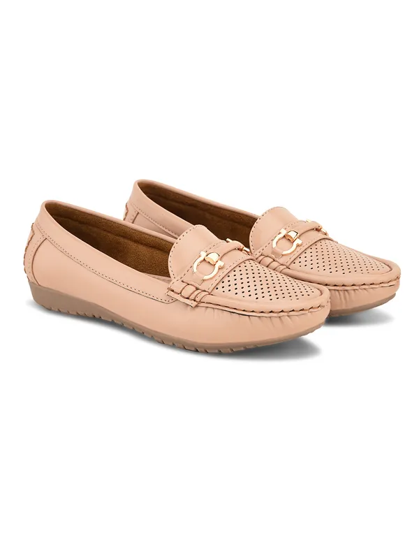 Peach_Faux_Leather_Eva_Sole_Loafers_For_Women
