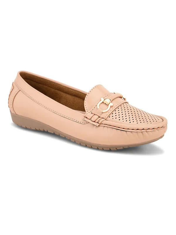 Peach_Faux_Leather_Eva_Sole_Loafers_For_Women