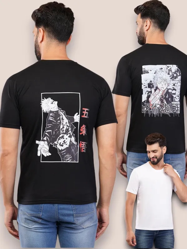 Pack_of_3_Black_&_White_Gojo_Satoru_Oversized_Unisex_T-Shirt__For_Unisex