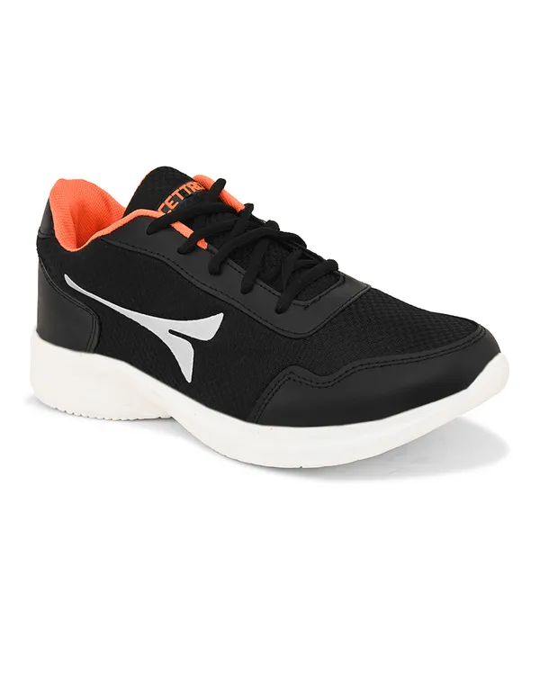 Black_Faux_Leather_Eva_Sole_Sneakers_For_Men