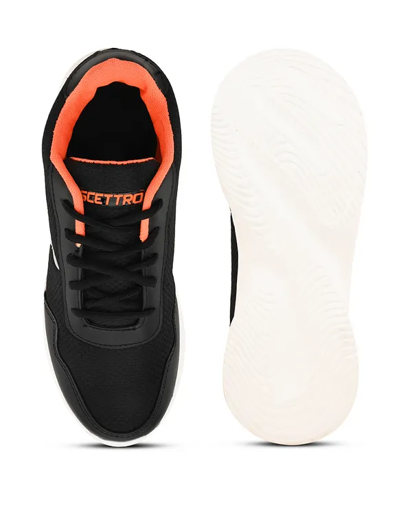 Black_Faux_Leather_Eva_Sole_Sneakers_For_Men