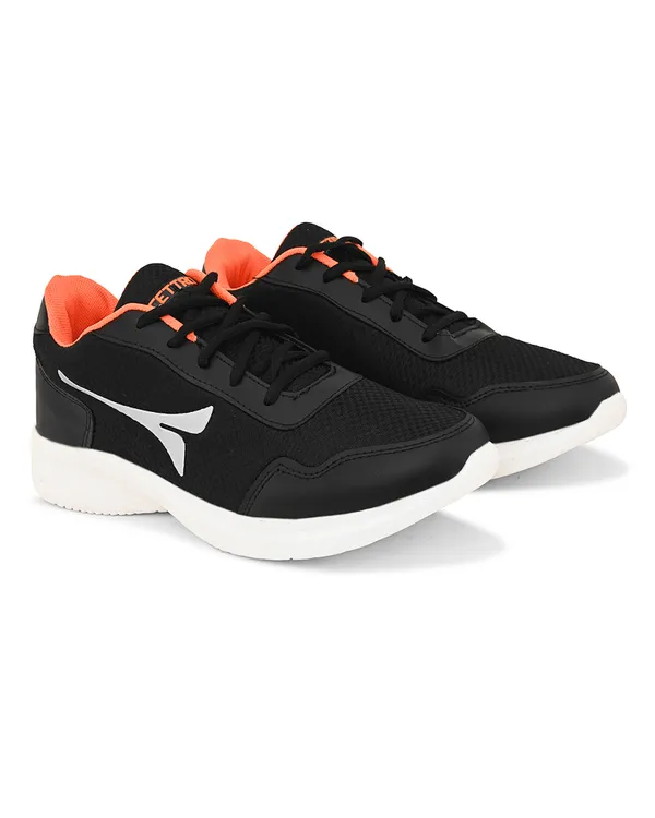 Black_Faux_Leather_Eva_Sole_Sneakers_For_Men