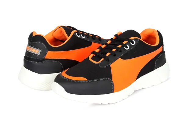 Black_Faux_Leather_Eva_Sole_Sneakers_For_Men