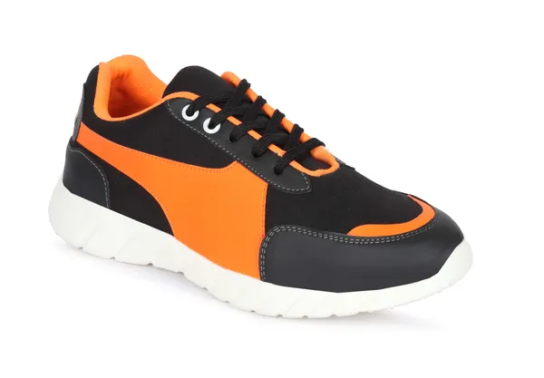 Black_Faux_Leather_Eva_Sole_Sneakers_For_Men